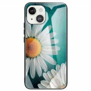 Handyhülle Für iPhone 14 Blumen Aus Gehärtetem Glas