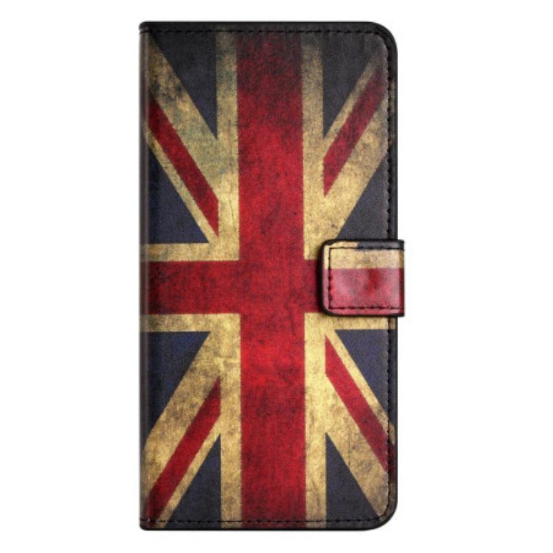 Lederhüllen Für iPhone 14 Vintage Englische Flagge