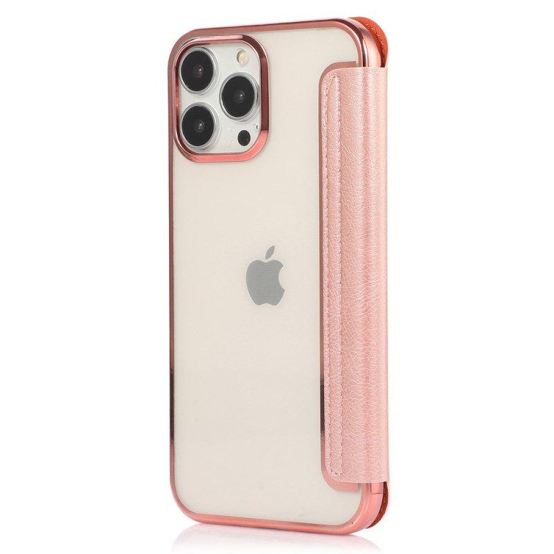 Schutzhülle Für iPhone 14 Flip Case Kartenhalter Aus Kunstleder