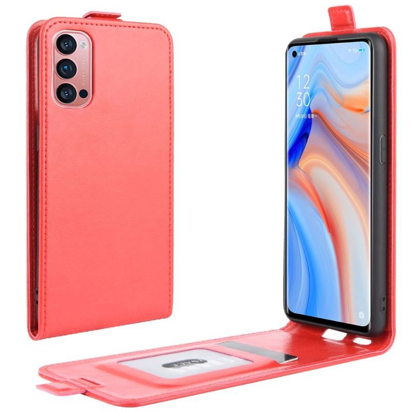 Lederhüllen Für Oppo Reno 4 Pro 5G Flip Case Kunstleder Vertikal