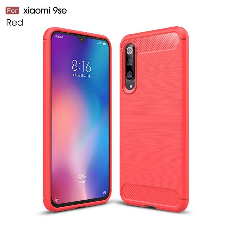 Hülle Für Xiaomi Mi 9 SE Karbongebürstetes Gel