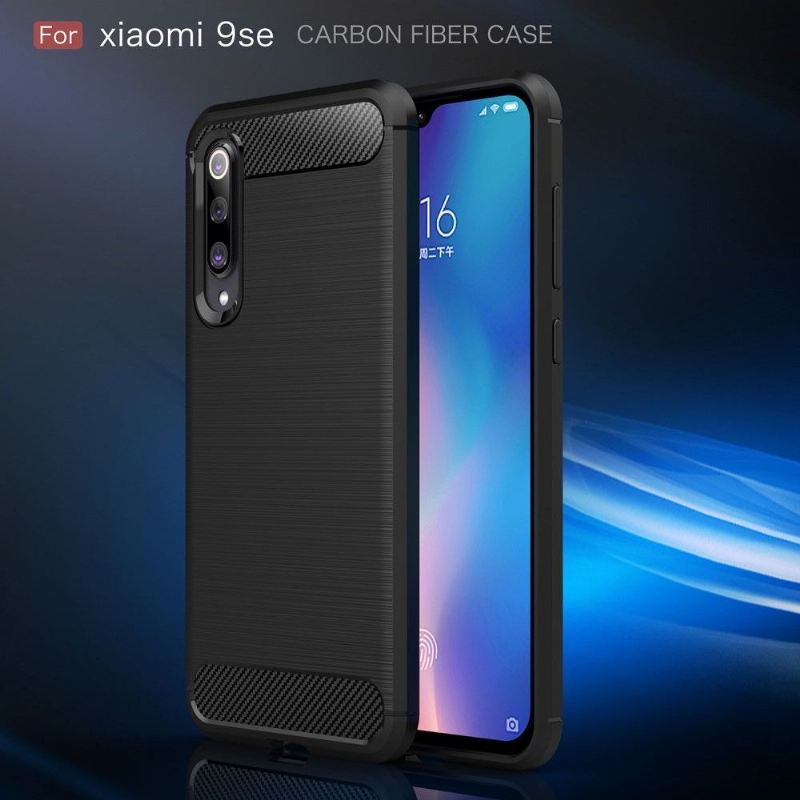 Hülle Für Xiaomi Mi 9 SE Karbongebürstetes Gel