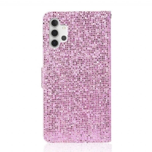 Flip Case Für Samsung Galaxy A32 5G Glitter-kartenhalter