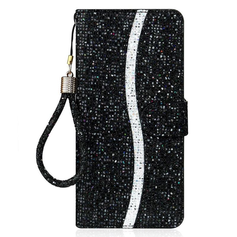 Flip Case Für Samsung Galaxy A32 5G Glitter-kartenhalter