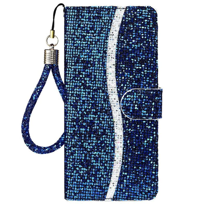 Flip Case Für Samsung Galaxy A32 5G Glitter-kartenhalter