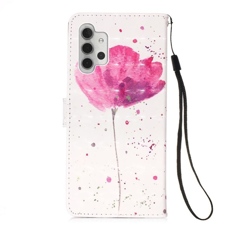 Flip Case Für Samsung Galaxy A32 5G Rosa Blume