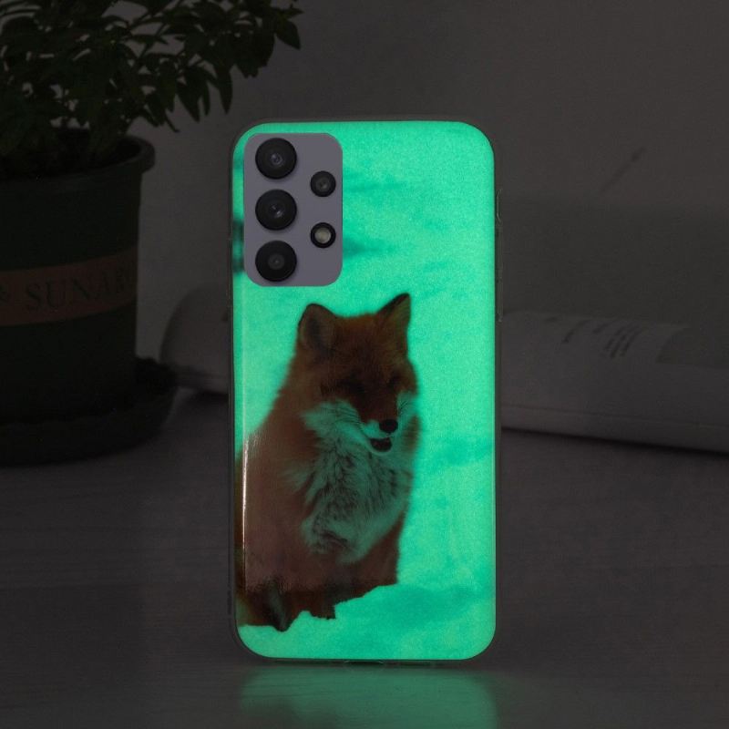 Hülle Für Samsung Galaxy A32 5G Anti-Sturz Fluoreszierender Rotfuchs