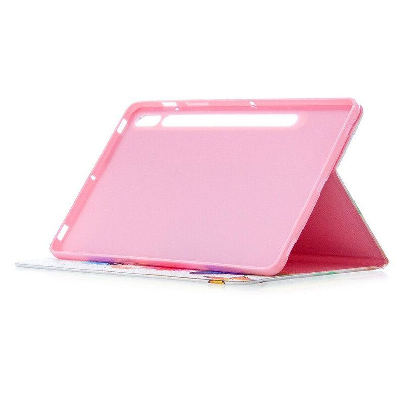 Case Für Samsung Galaxy Tab S8 / Tab S7 Aquarell-schmetterlinge