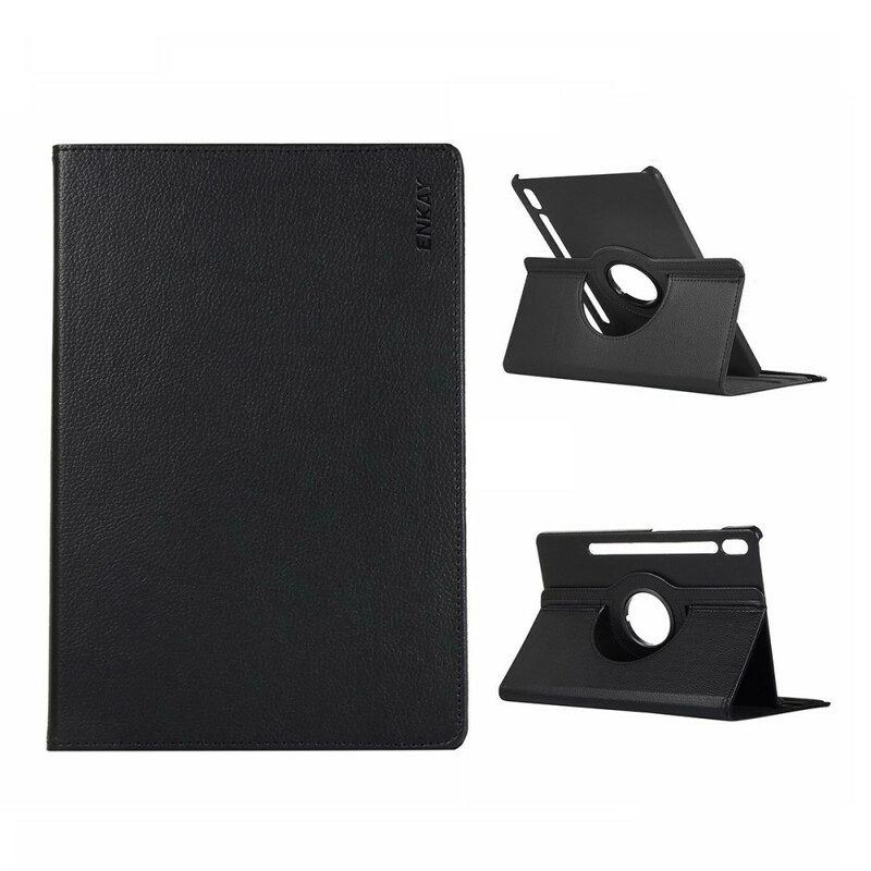 Case Für Samsung Galaxy Tab S8 / Tab S7 Drehbares Litschi-kunstleder Enkay