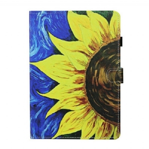 Flip Case Für Samsung Galaxy Tab S8 / Tab S7 Bemalte Sonnenblume