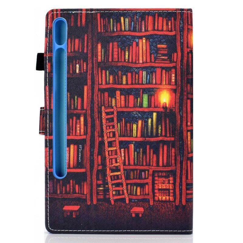 Flip Case Für Samsung Galaxy Tab S8 / Tab S7 Bibliothek