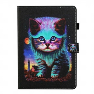 Flip Case Für Samsung Galaxy Tab S8 / Tab S7 Elektrische Katze