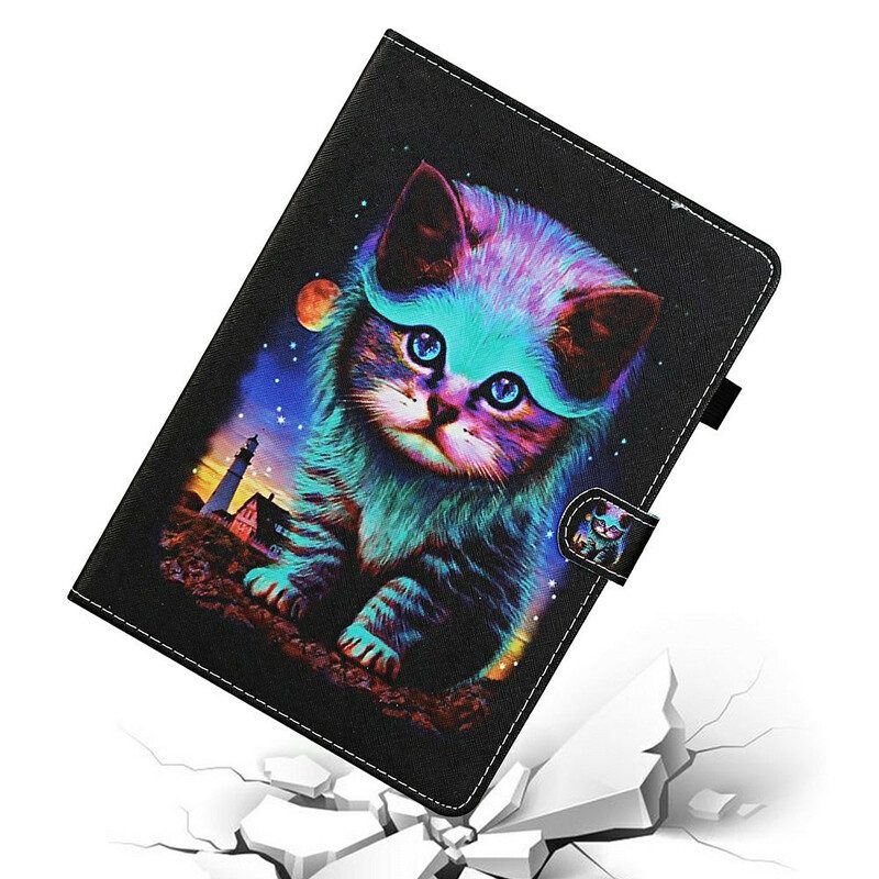 Flip Case Für Samsung Galaxy Tab S8 / Tab S7 Elektrische Katze