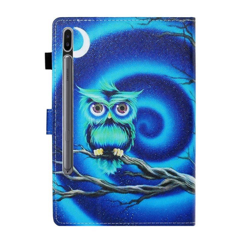 Flip Case Für Samsung Galaxy Tab S8 / Tab S7 Lustige Eule