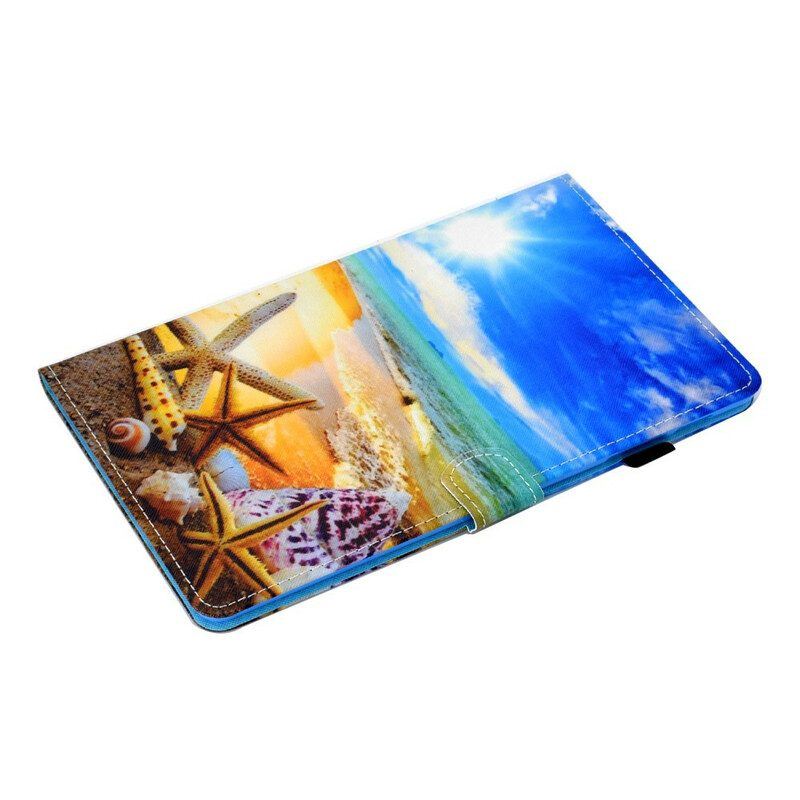 Flip Case Für Samsung Galaxy Tab S8 / Tab S7 Lustiger Strand