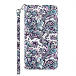 Flip Case Für Samsung Galaxy M12 / A12 Blumenmuster