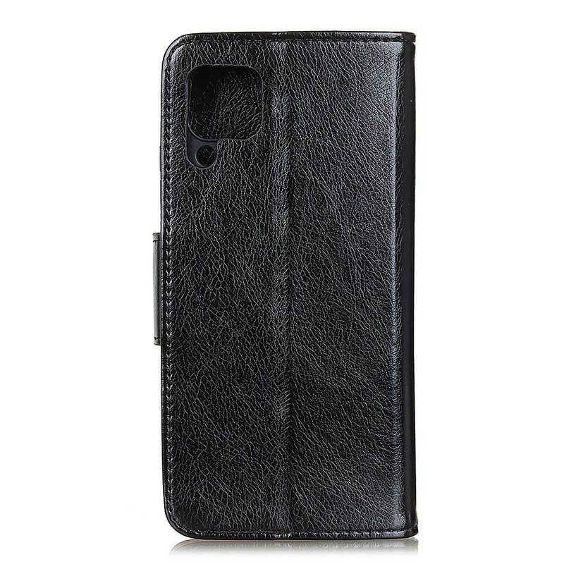 Flip Case Für Samsung Galaxy M12 / A12 Gespaltenes Nappaleder