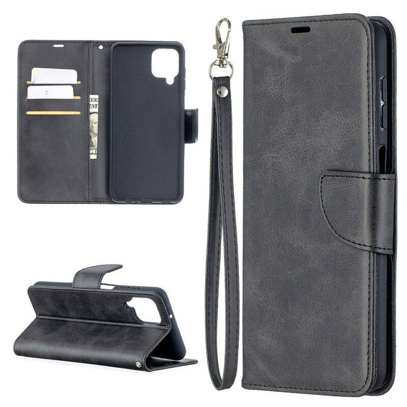 Flip Case Für Samsung Galaxy M12 / A12 Flip Case Glatte Klappe Schräg