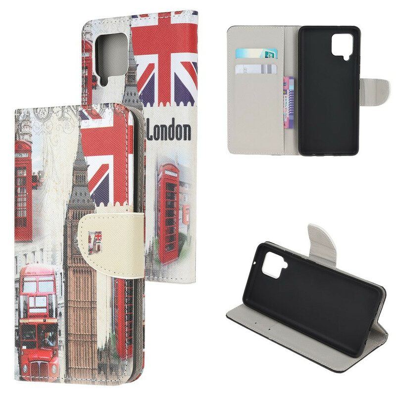 Flip Case Für Samsung Galaxy M12 / A12 Londoner Leben