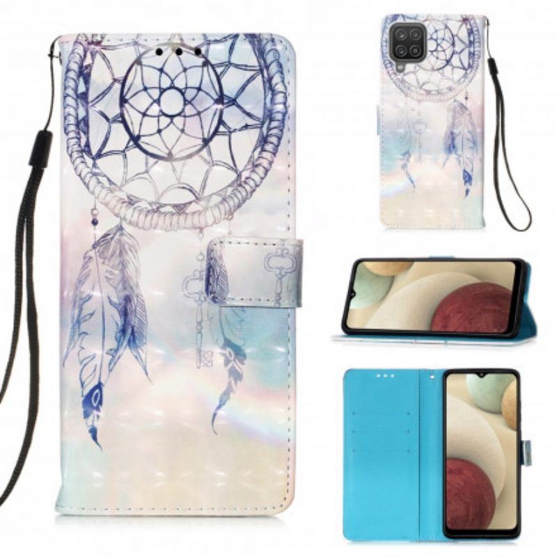 Flip Case Für Samsung Galaxy M12 / A12 Pastell-traumfänger