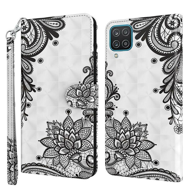 Flip Case Für Samsung Galaxy M12 / A12 Schicke Spitze