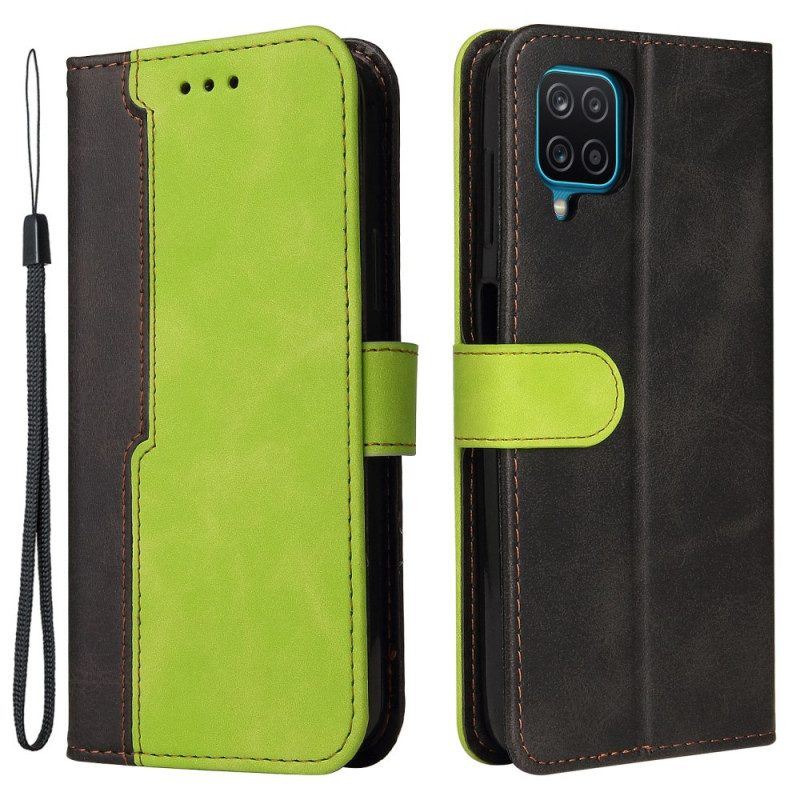 Flip Case Für Samsung Galaxy M12 / A12 Zweifarbig