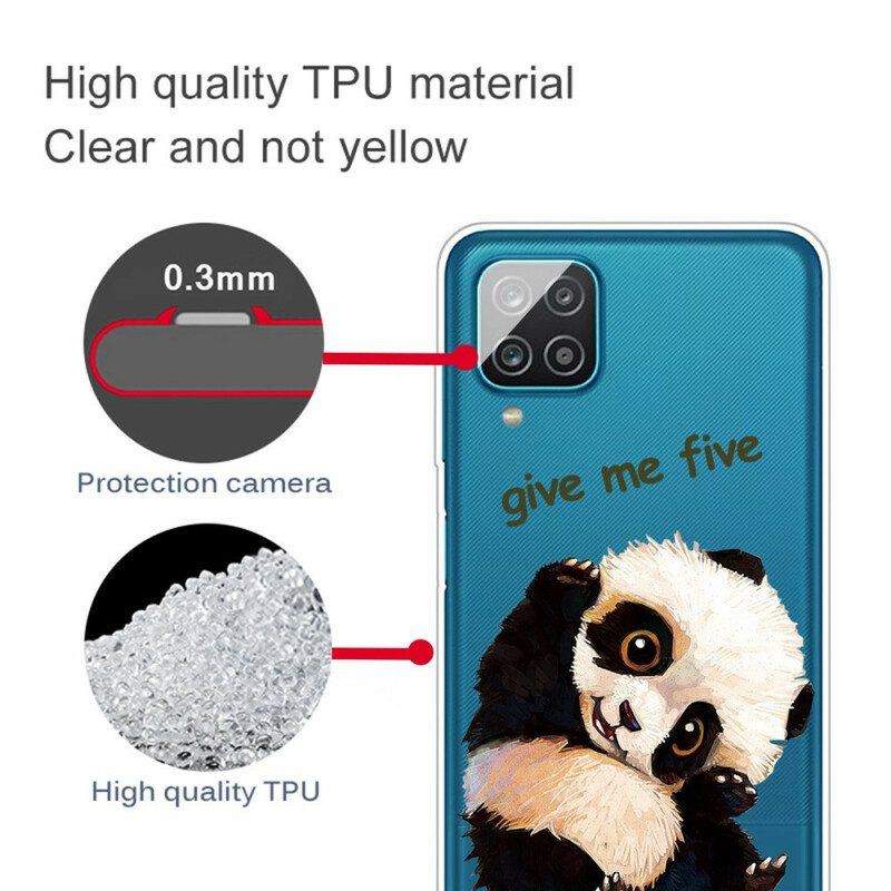 Handyhülle Für Samsung Galaxy M12 / A12 Nahtloser Panda. Gib Mir Fünf