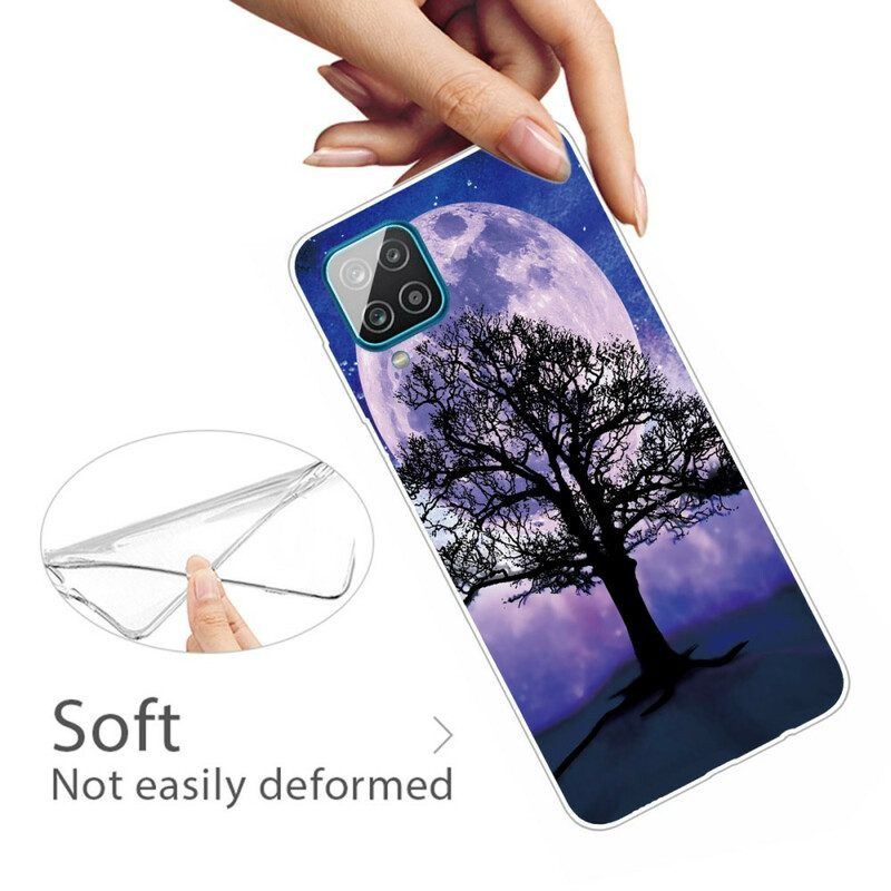 Hülle Für Samsung Galaxy M12 / A12 Baum Und Mond