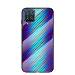 Hülle Für Samsung Galaxy M12 / A12 Gehärtetes Kohlefaserglas