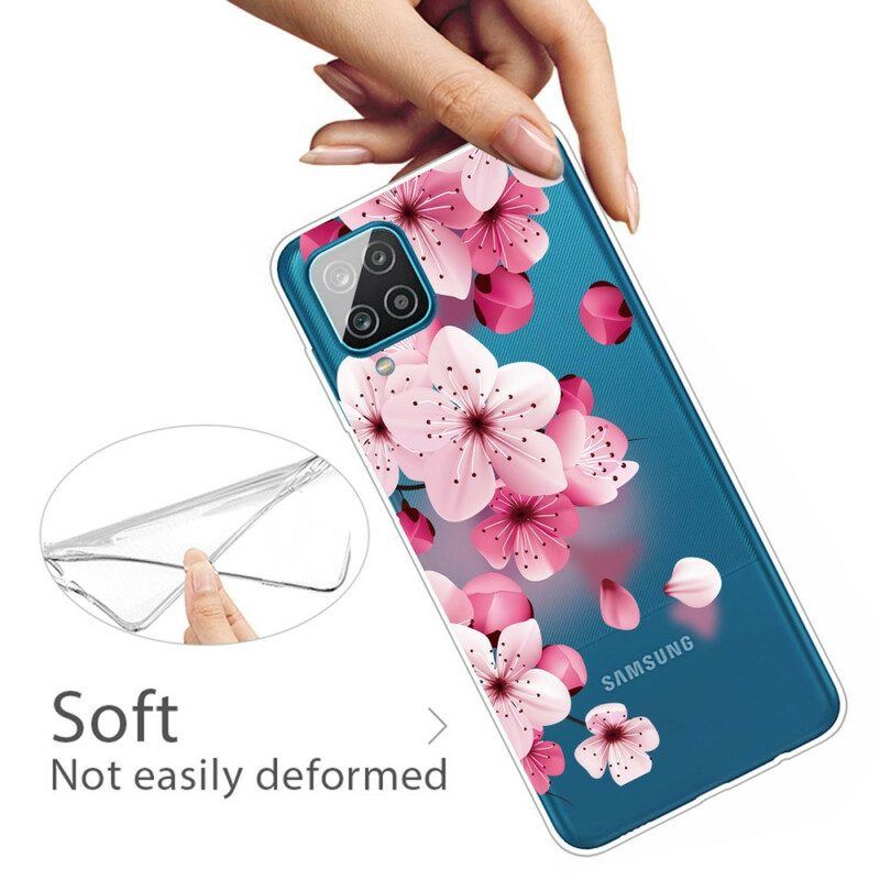 Hülle Für Samsung Galaxy M12 / A12 Kleine Rosa Blumen