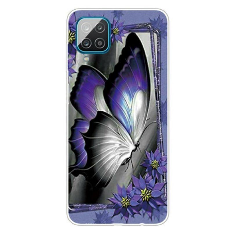 Hülle Für Samsung Galaxy M12 / A12 Königlicher Schmetterling