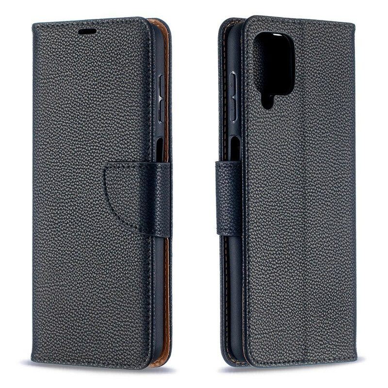 Lederhüllen Für Samsung Galaxy M12 / A12 Flip Case Lychee Rabat Oblique