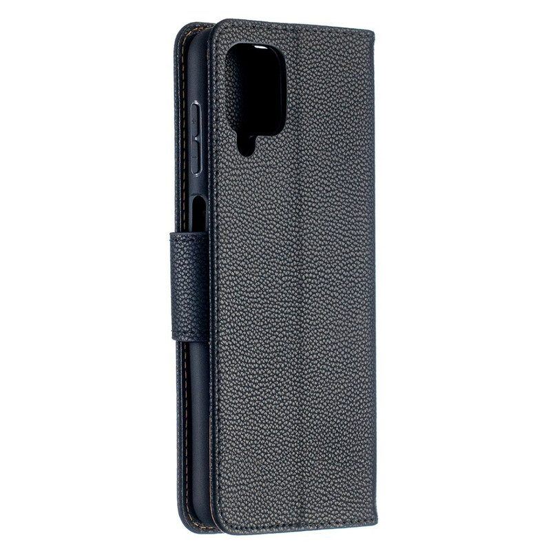 Lederhüllen Für Samsung Galaxy M12 / A12 Flip Case Lychee Rabat Oblique