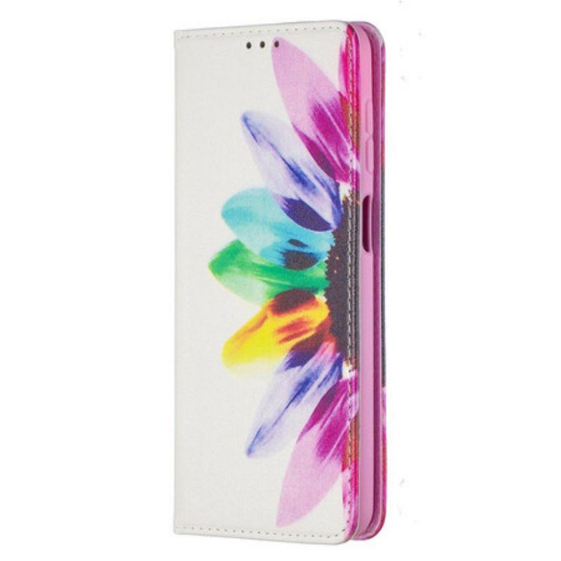 Schutzhülle Für Samsung Galaxy M12 / A12 Flip Case Aquarellblume