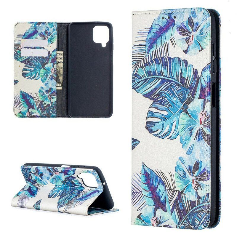 Schutzhülle Für Samsung Galaxy M12 / A12 Flip Case Blätter