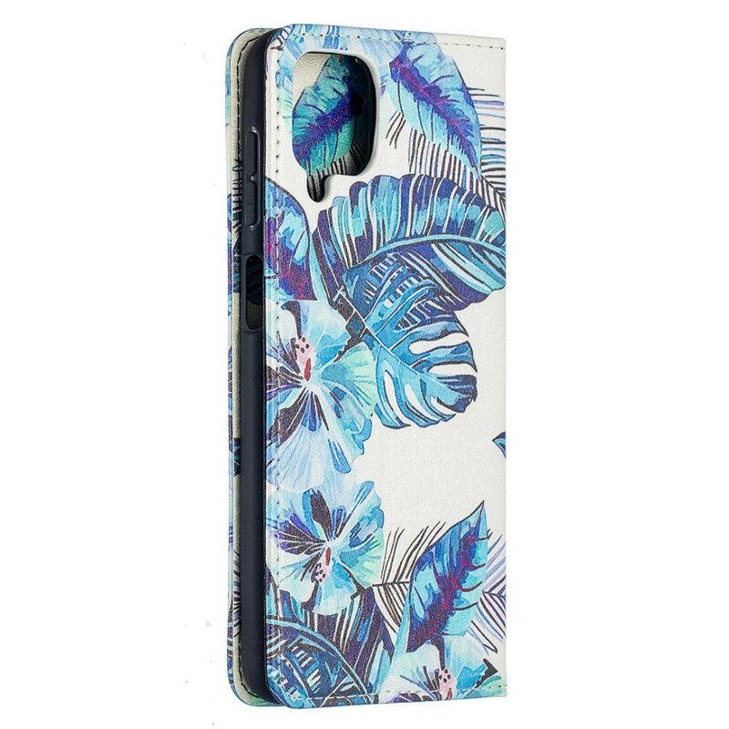 Schutzhülle Für Samsung Galaxy M12 / A12 Flip Case Blätter