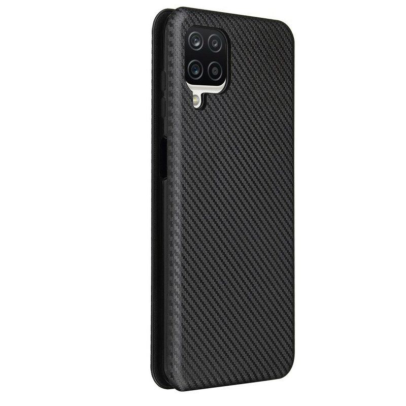 Schutzhülle Für Samsung Galaxy M12 / A12 Flip Case /kohlefaser