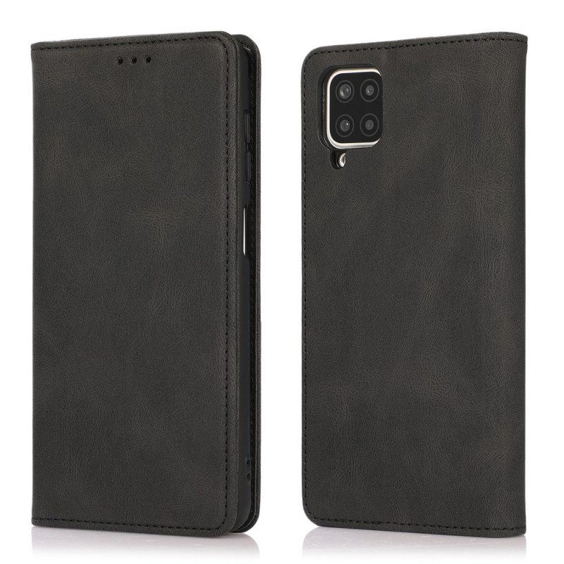 Schutzhülle Für Samsung Galaxy M12 / A12 Flip Case Ledereffekt Mit Seidiger Haptik