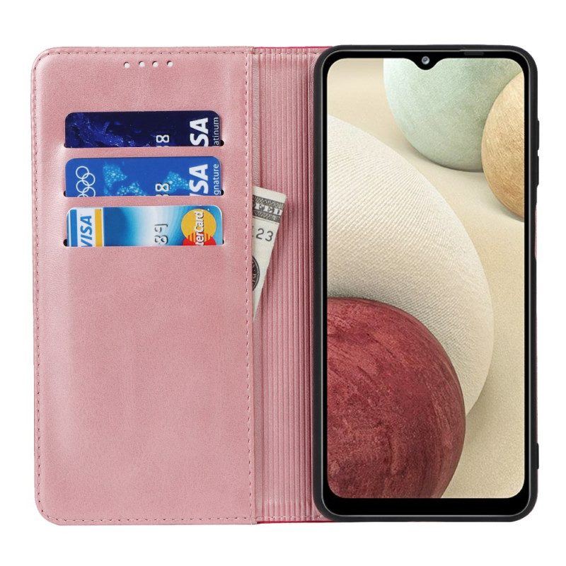 Schutzhülle Für Samsung Galaxy M12 / A12 Flip Case Zweifarbiger Lederstil