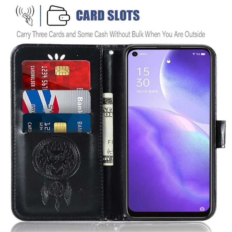 Flip Case Für Oppo Find X3 Lite Traumfänger-eule