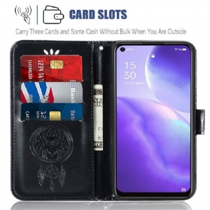 Flip Case Für Oppo Find X3 Lite Traumfänger-eule