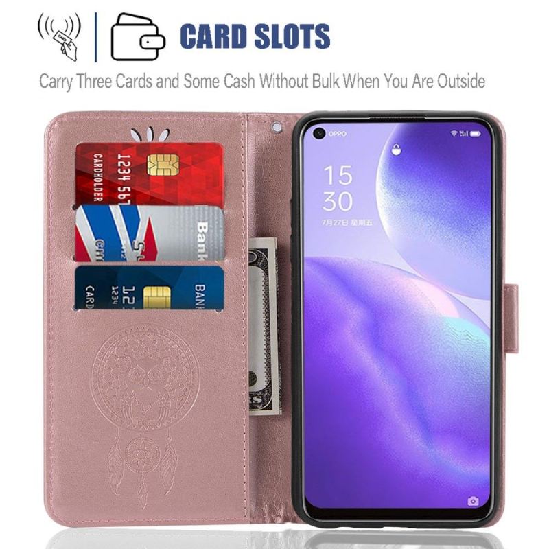 Flip Case Für Oppo Find X3 Lite Traumfänger-eule