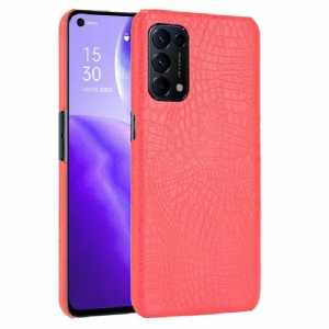 Hülle Für Oppo Find X3 Lite Croc Skin-effekt