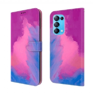 Lederhüllen Für Oppo Find X3 Lite Aquarell