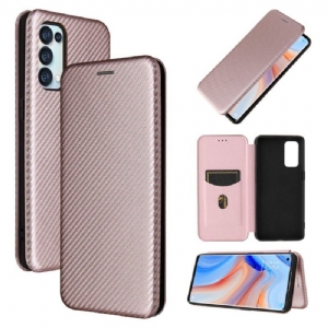 Schutzhülle Für Oppo Find X3 Lite Flip Case Farbiges Carbon-silikon