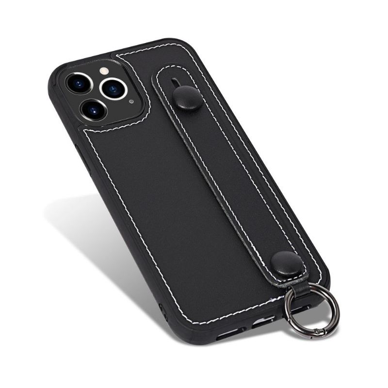 Hülle Für iPhone 12 / 12 Pro Strap Aus Kunstleder Mit Nähten