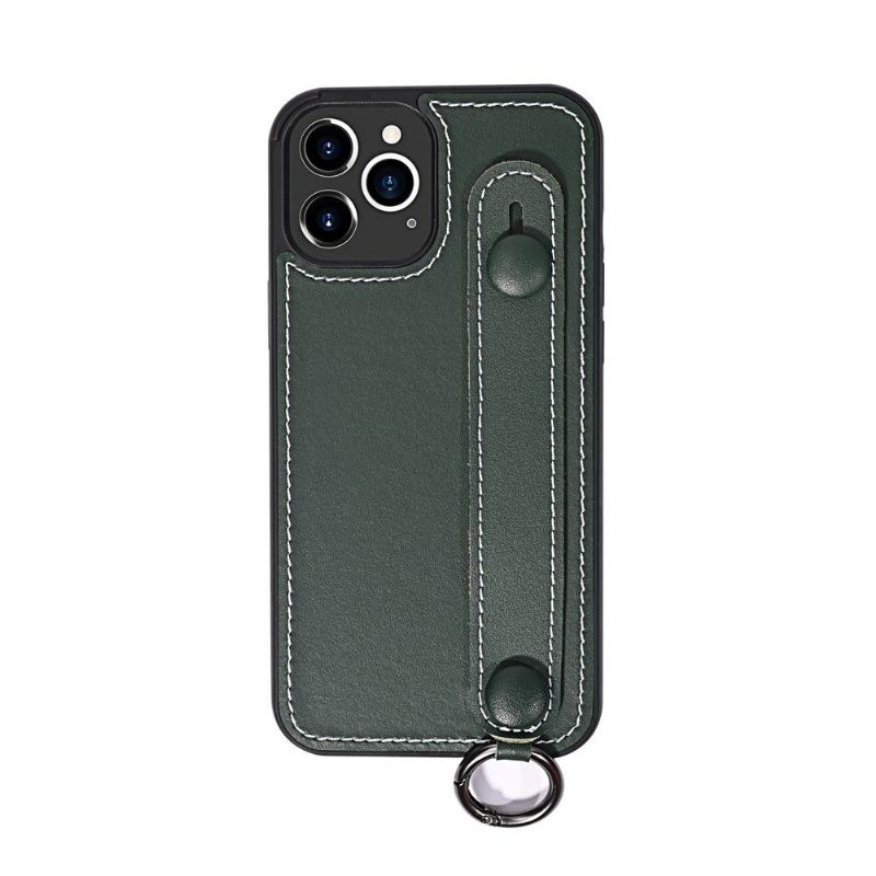 Hülle Für iPhone 12 / 12 Pro Strap Aus Kunstleder Mit Nähten