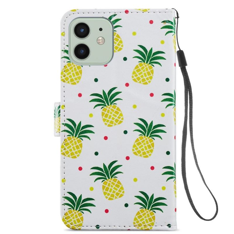 Lederhüllen Für iPhone 12 / 12 Pro Ananas