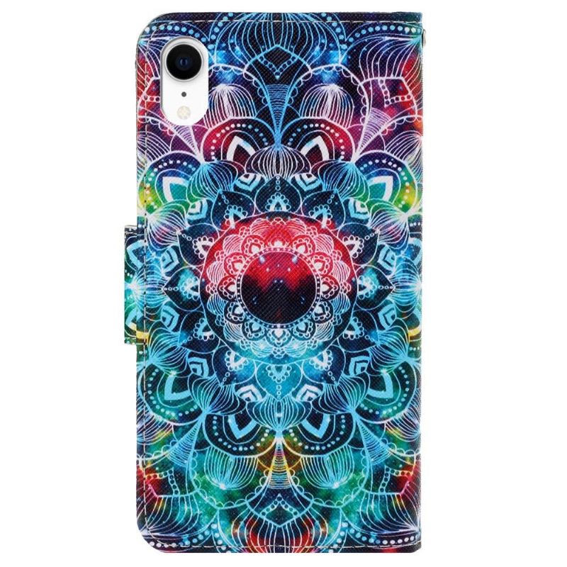 Flip Case Für iPhone XR Buntes Mandala