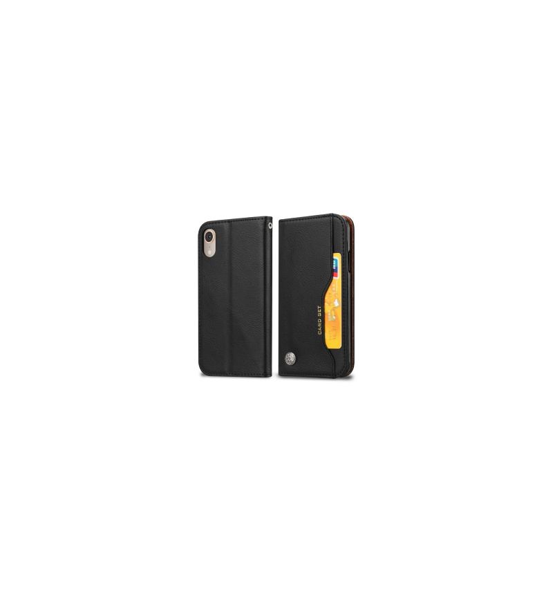 Flip Case Für iPhone XR Ständeretui Aus Leder